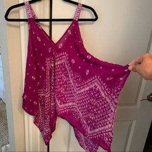 Cute purple float bandana tank top